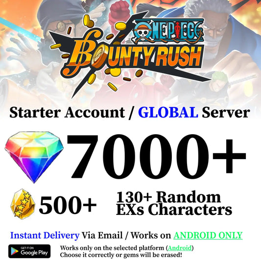 One Piece Bounty Rush Starter Reroll Account [Global - Android]